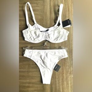 Marie Jo Bra & Panty Set in a 34B with Small Panty. Colour White NWT